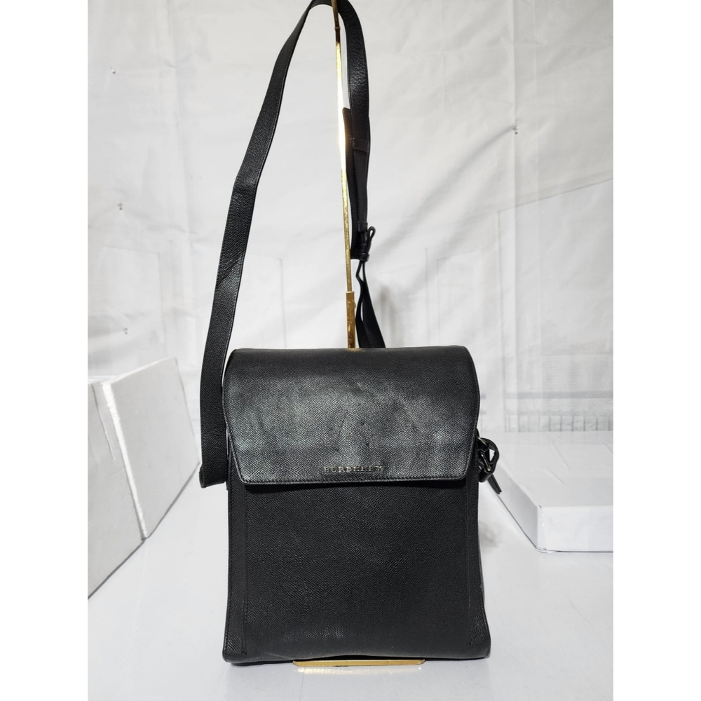 Burberry Leather Small Shaldon Messenger/Crossbody Bag Black